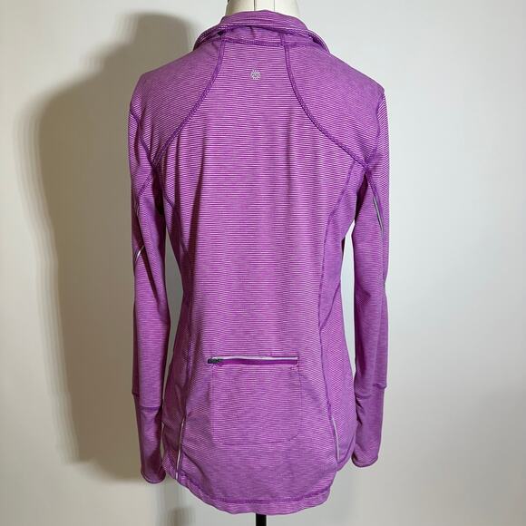 Tangerine Purple Orchid Long Sleeve 1/4 Zip Sweater Athletic Womens Size Small S - Picture 7 of 14